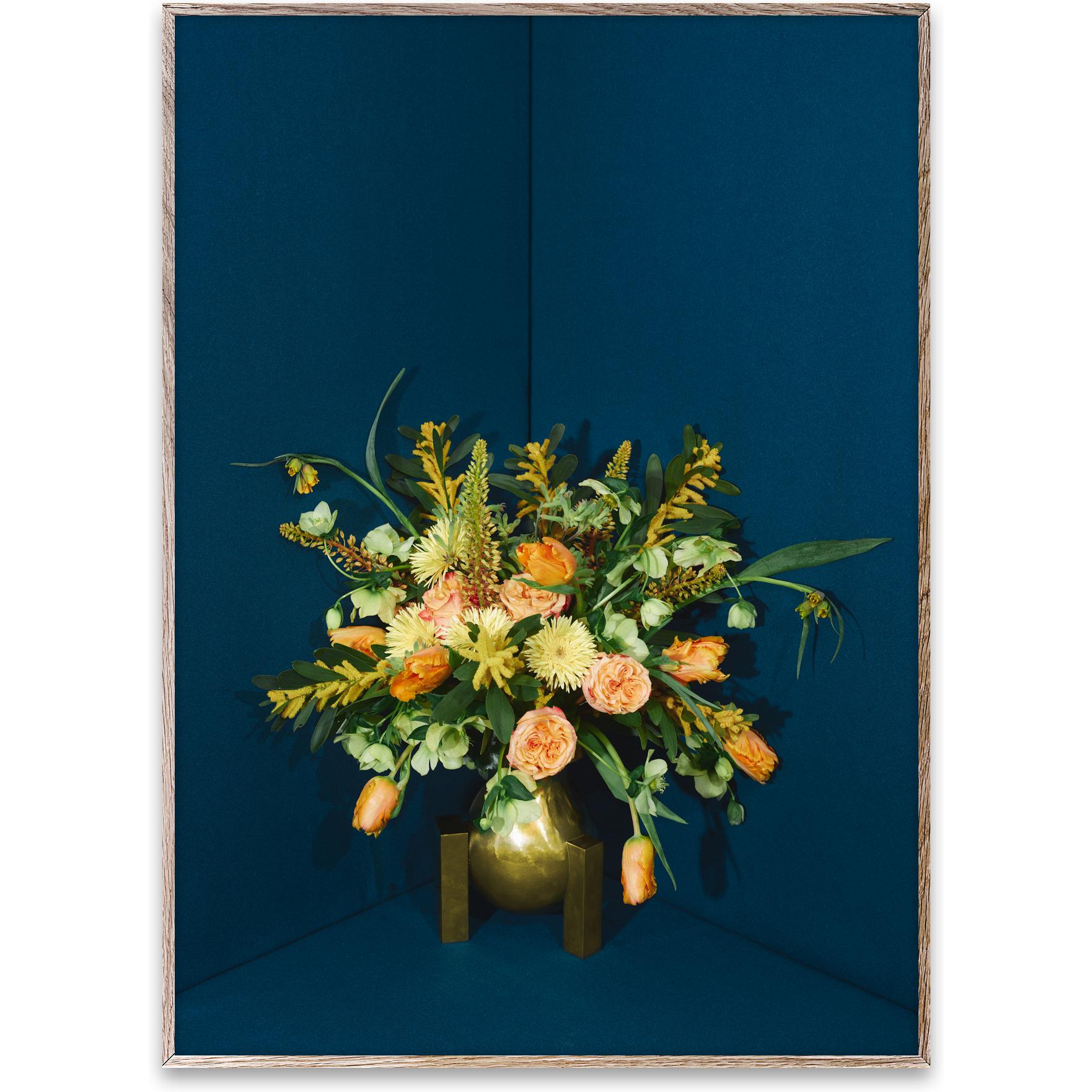 Paper Collective Blomst 05 Poster 30 x 40 cm, bleu sarcelle
