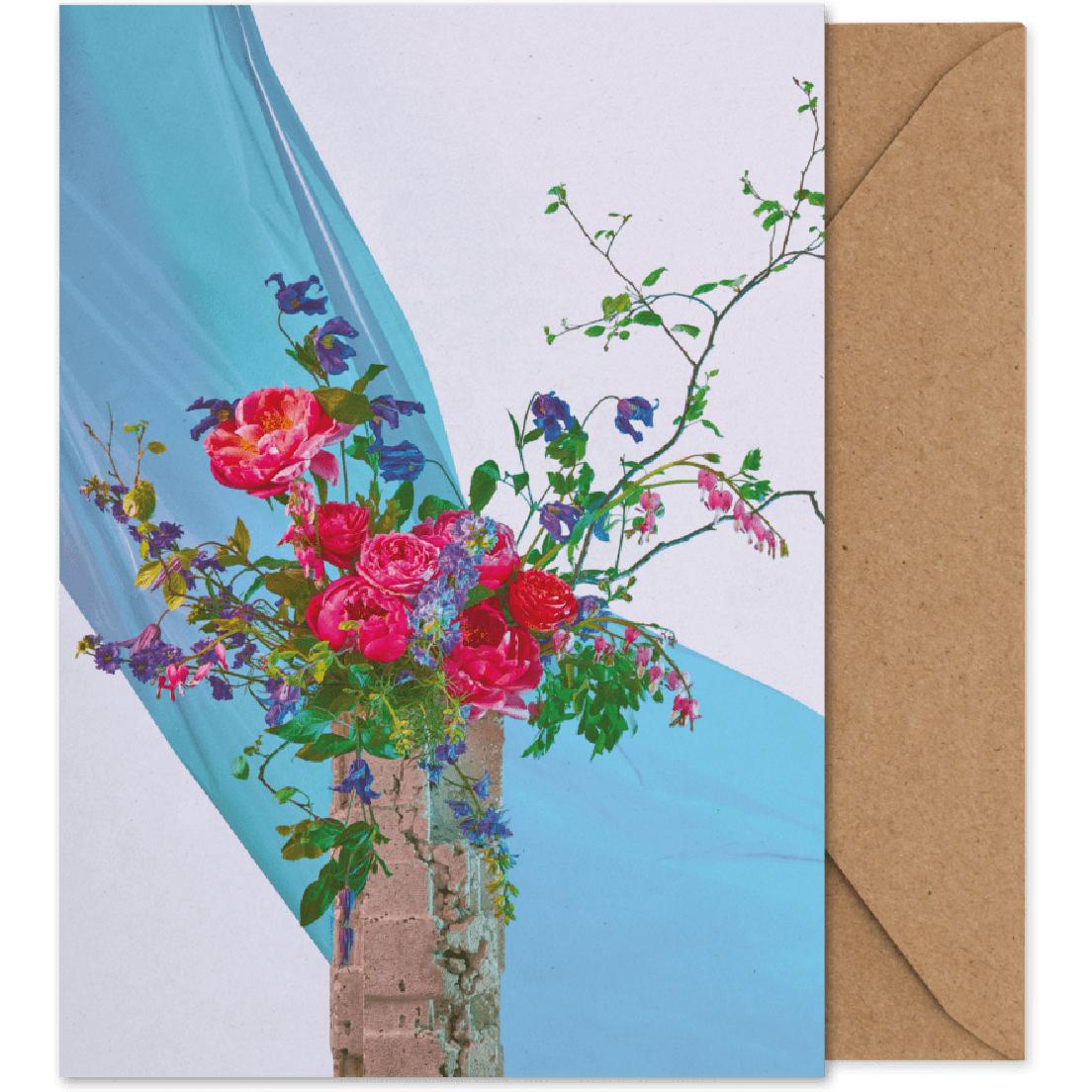 Paper Collective Bloom 05 Carte d'art, turquoise