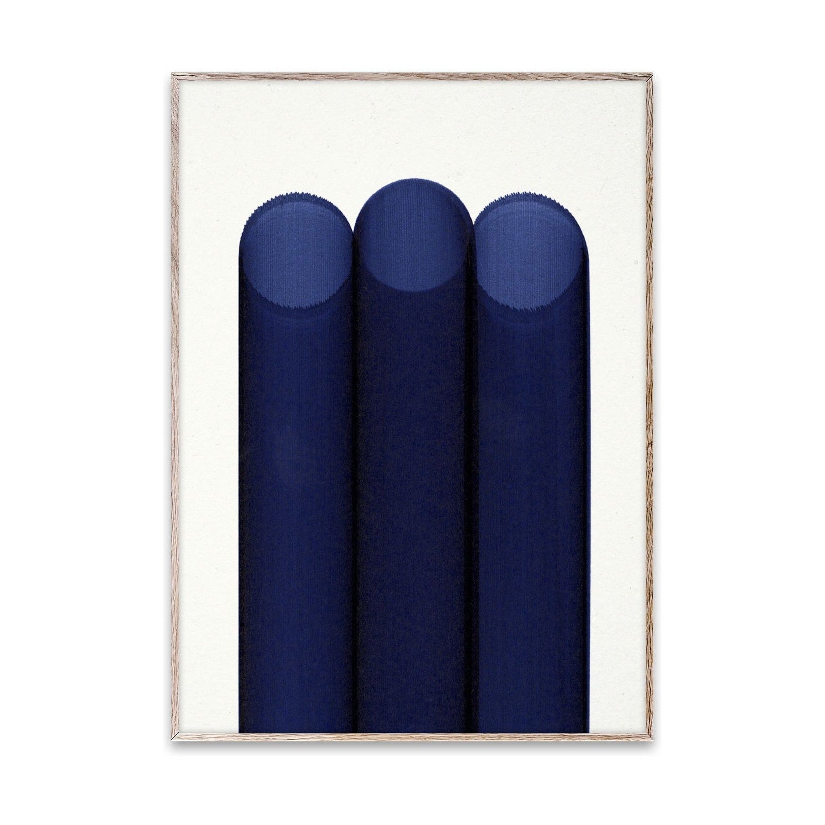 Papiercollectieve blauwe pijpen poster, 30x40 cm