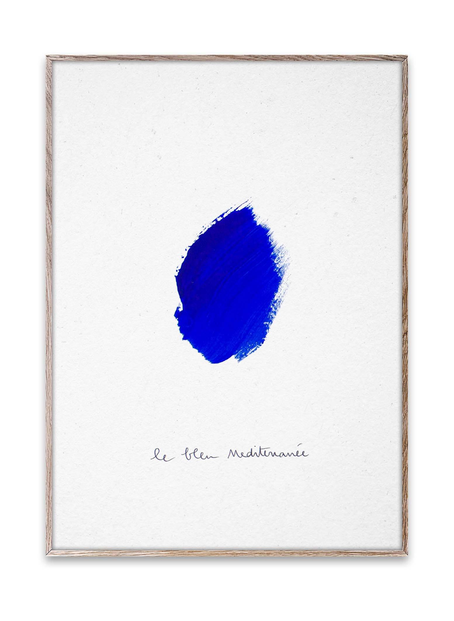 Partido colectivo de papel Le Bleu I, 30x40 cm