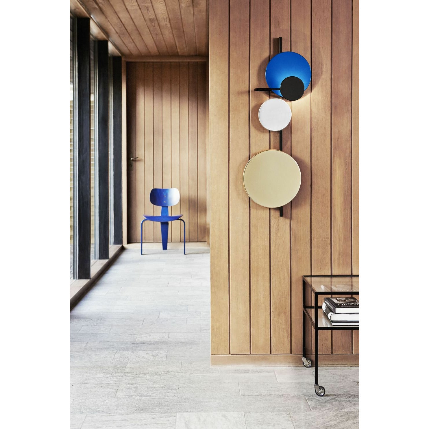 Please Wait To Be Seated Planet Wall Lamp EU, blauw