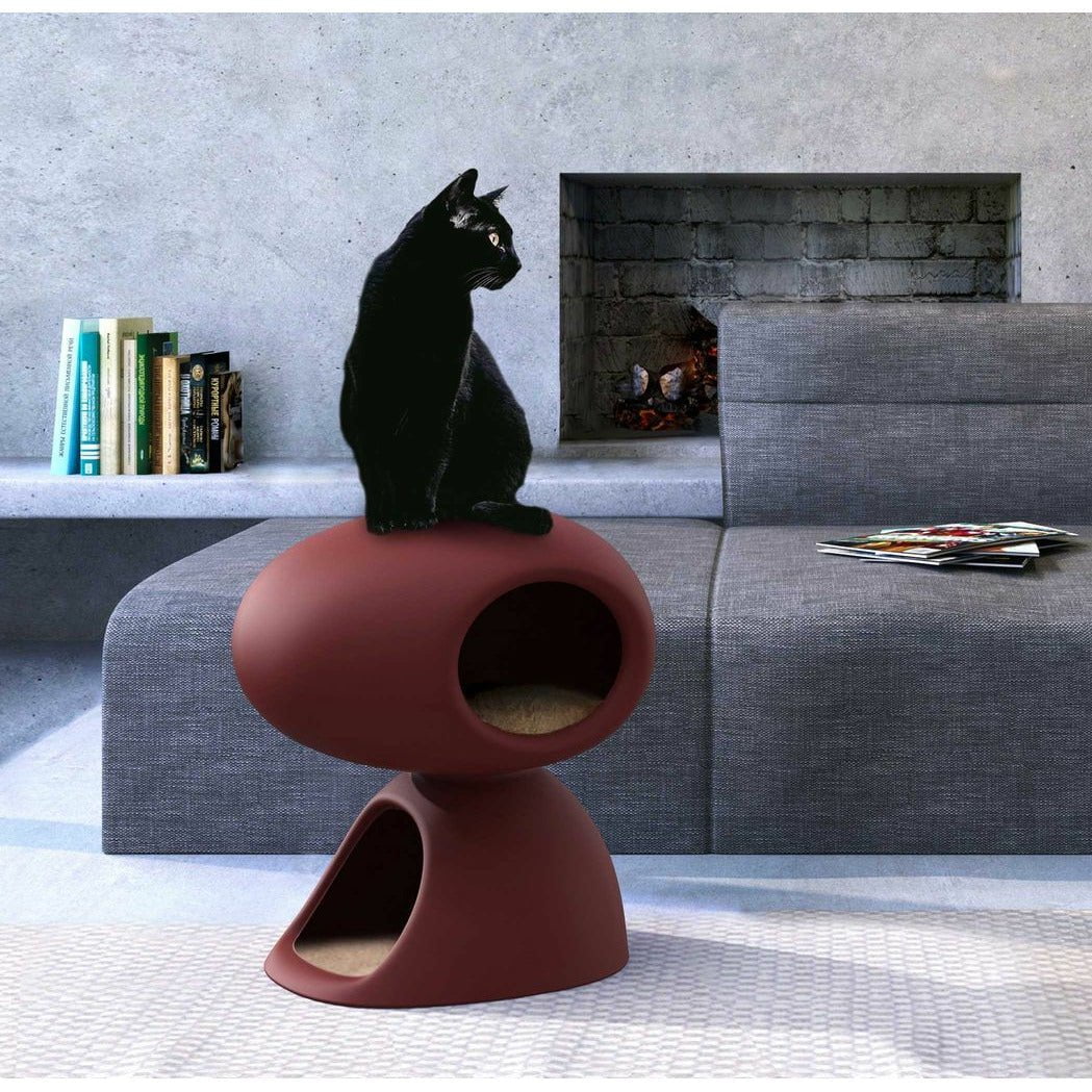 Qeeboo Cat Cave By Stefano Giovannoni, Bordeaux