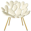 Marcantonio的Qeeboo Filicudi扶手椅，白色/黄铜