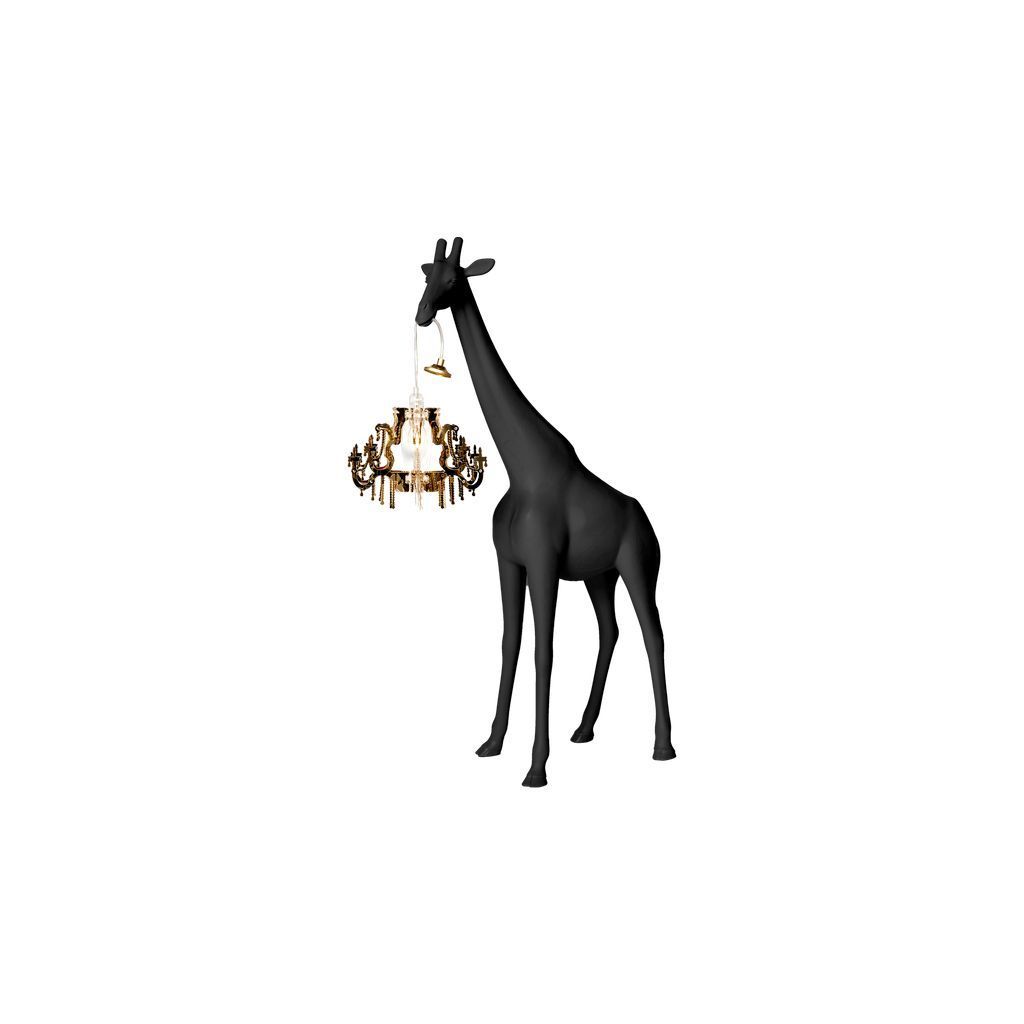 Qeeboo Giraf in liefde vloerlamp XS H 1M, zwart