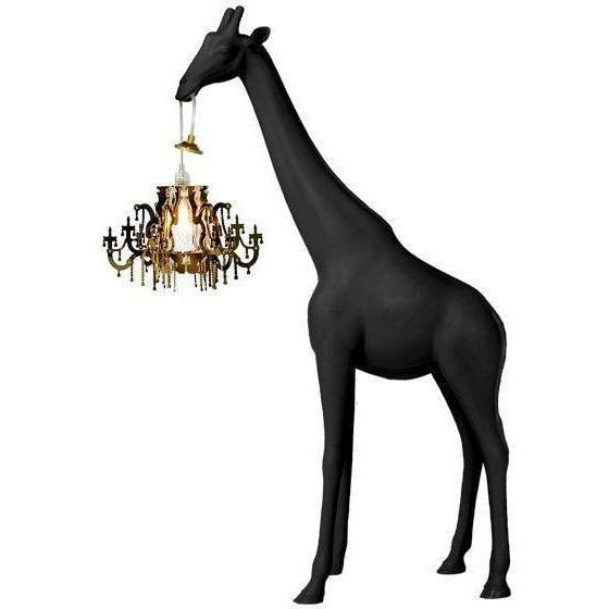 Giraffa qeoboo in amore lampada da pavimento xs h 1m, nero