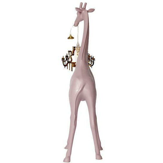 Qeeboo giraff i kjærlighet gulvlampe xs h 1m, støvete rose