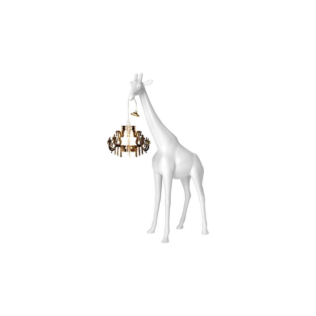 Qeeboo长颈鹿在爱情地面灯XS H 1M，白色