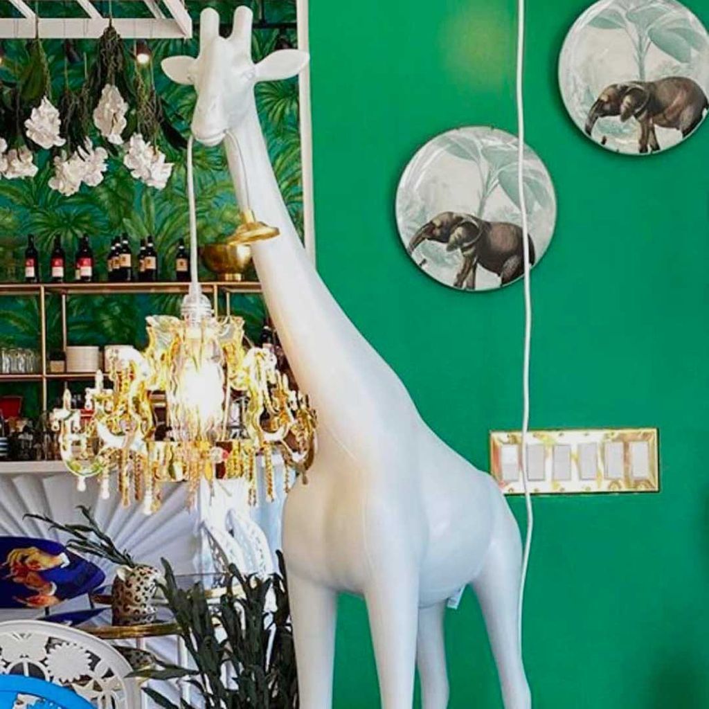 Qeeboo Girafe in Love Pincher Lampad Xs H 1M, blanc