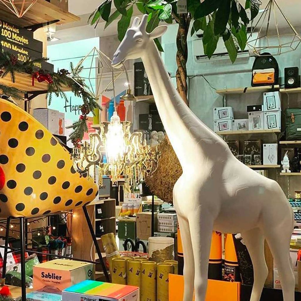 Qeeboo Giraffe in Love Floor Lamp XS H 1M, wit