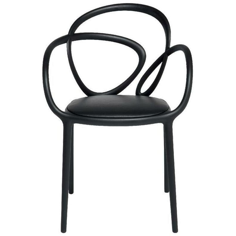 Qeeboo Loop Chair Upholstered Set Of 2, Black