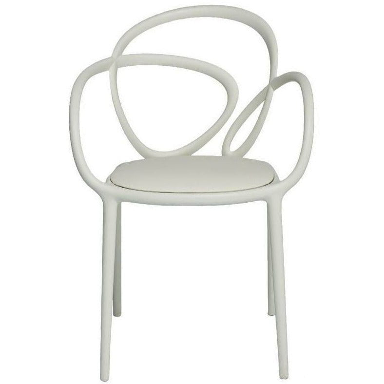 Qeeboo Sentille de chaise de boucle rembourrée de 2, blanc