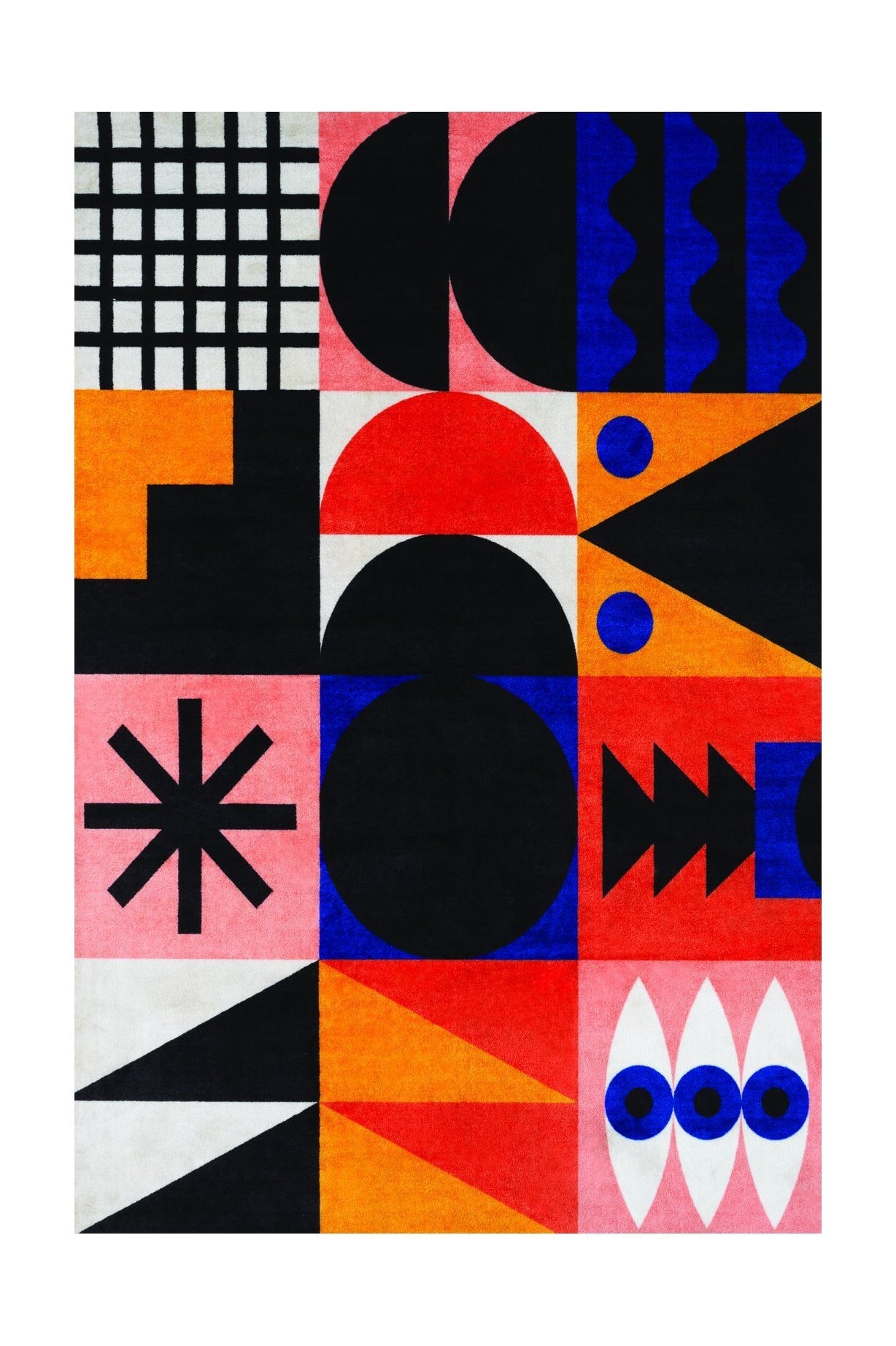Qeeboo Oggiaans tapijt, compositie 001 rechthoekig