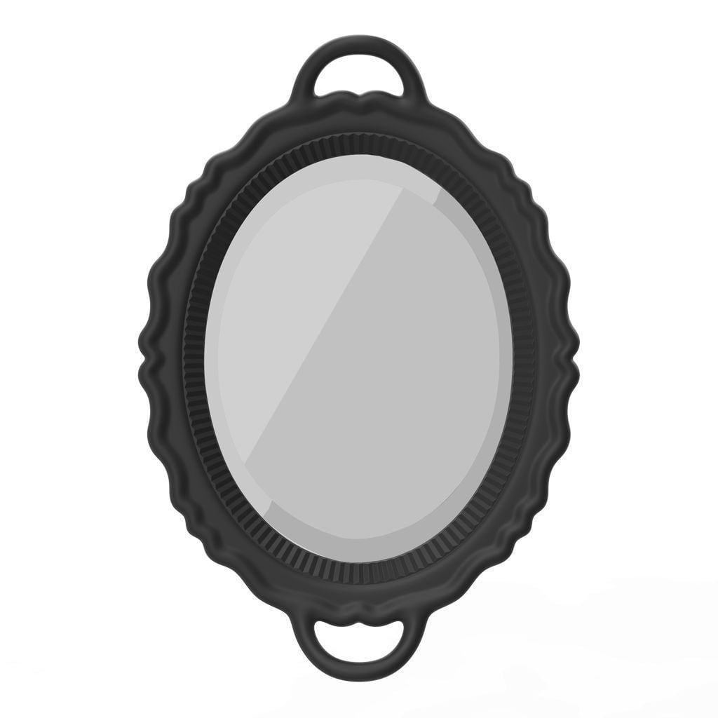 Qeeboo Plateau miroir miroir 110x76,5 cm, noir