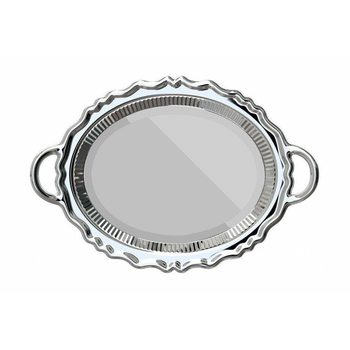 Qeeboo Plateau Miroir Mirror Metal Metal 110x76,5 cm, plata