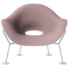 Qeeboo Pupa扶手椅镀铬框架室内，粉红色