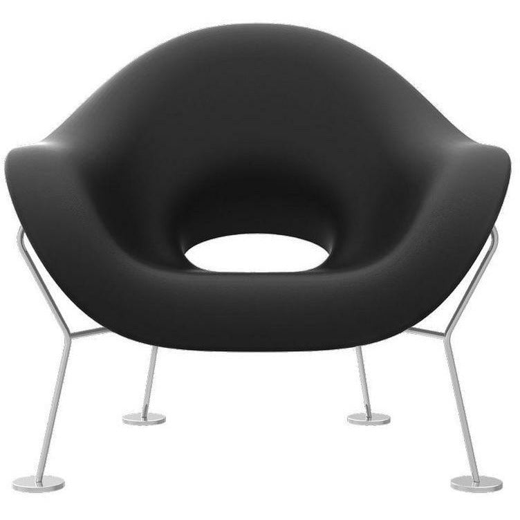 Qeeboo Pupa fauteuil chroom frame binnen, zwart