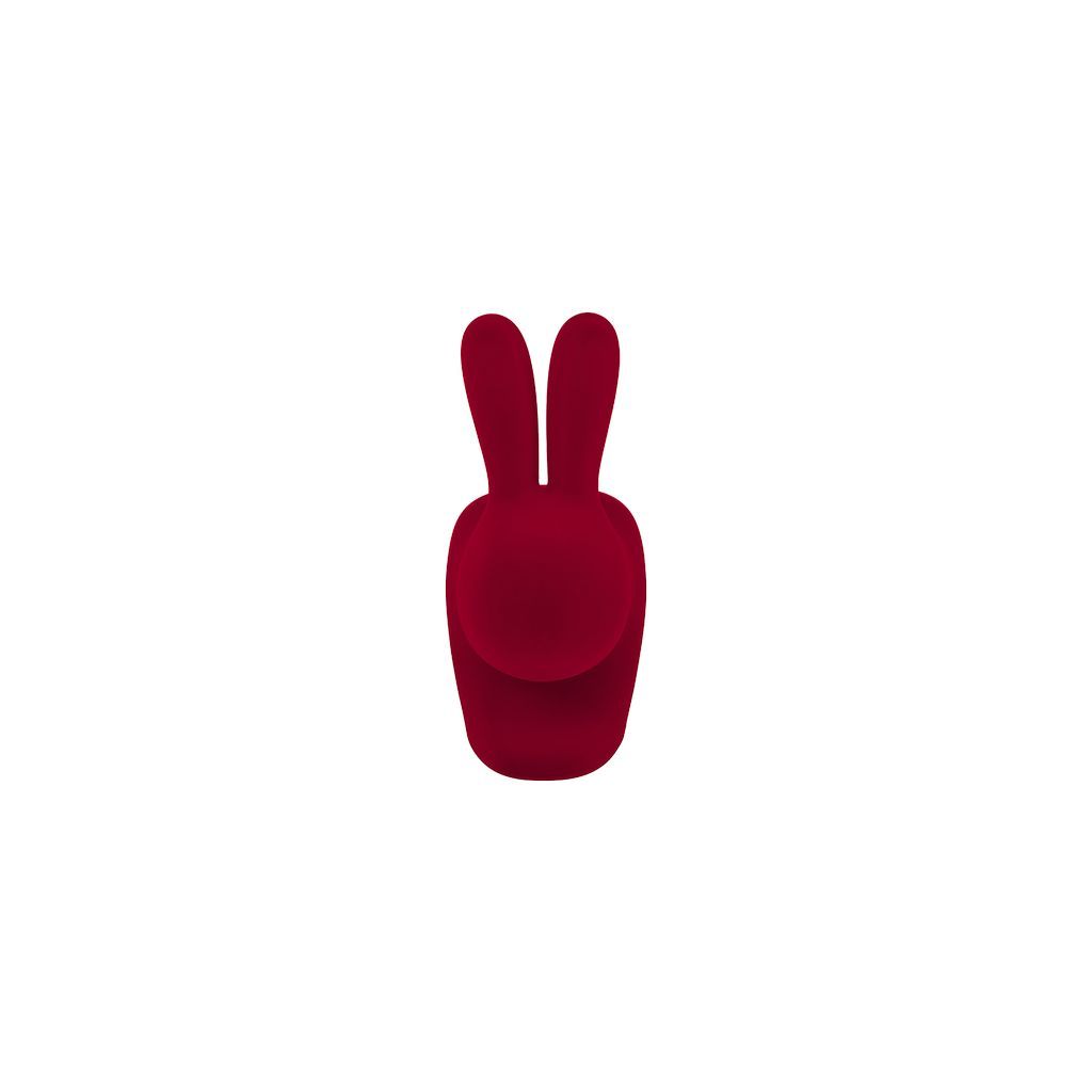 Qeeboo Rabbit Velvet Bookend XS, rød