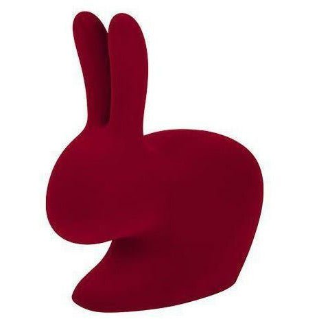 Qeeboo Rabbit Velvet Bookend XS, rojo