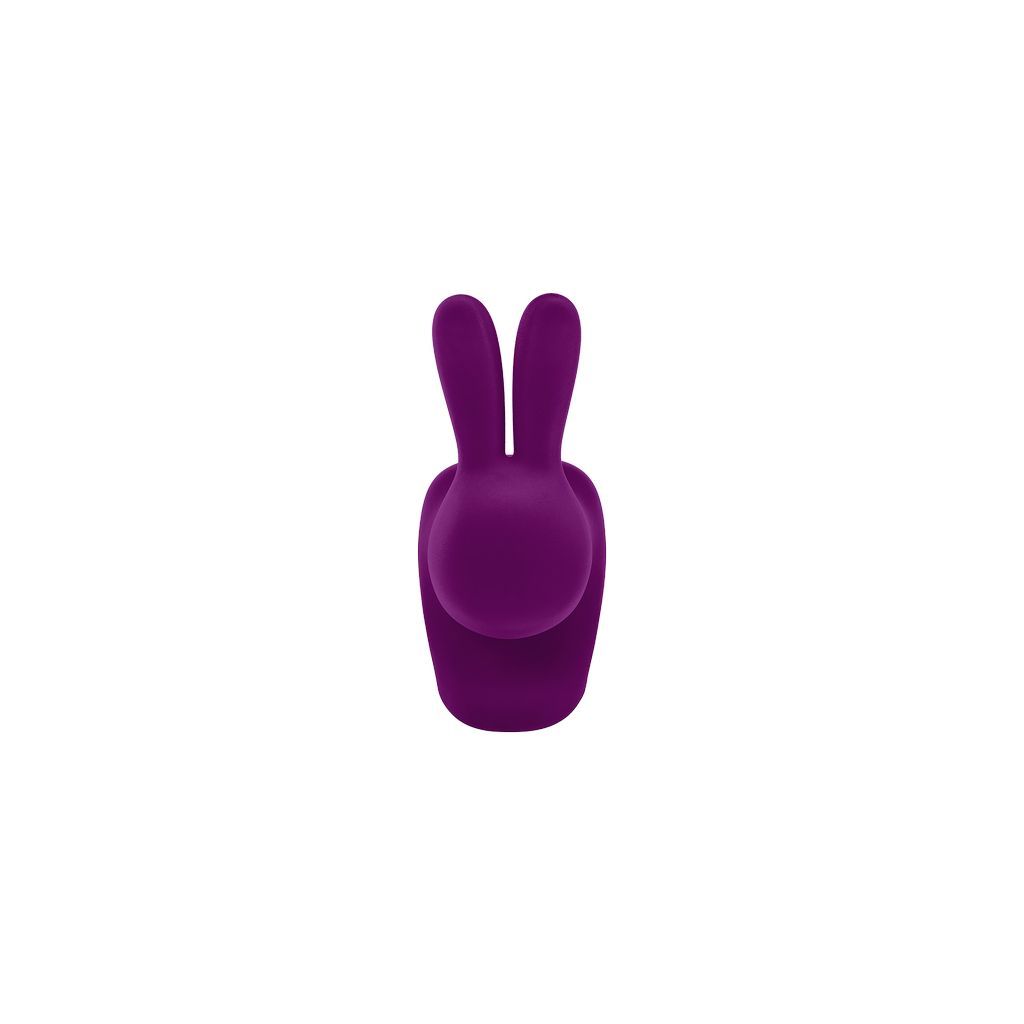 Qeeboo Rabbit Velvet Bookend XS，紫色