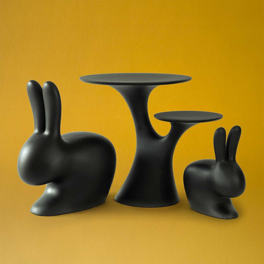 Qeeboo Rabbit Tree Table af Stefano Giovannoni, lyserød