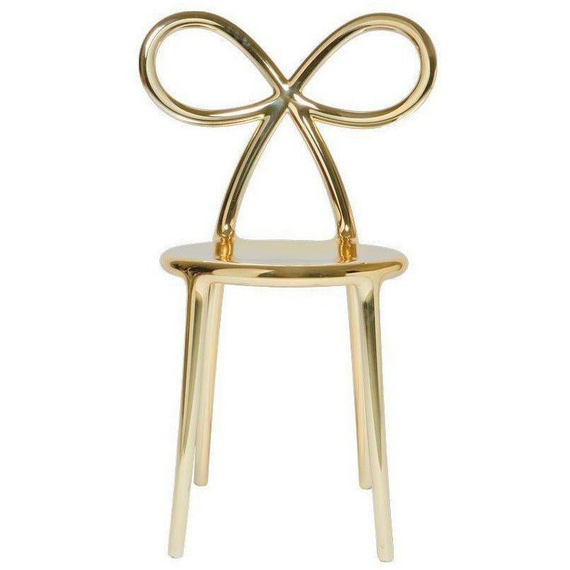 Qeeboo Ribbon Chair Metal Finish By Nika Zupanc, Gold