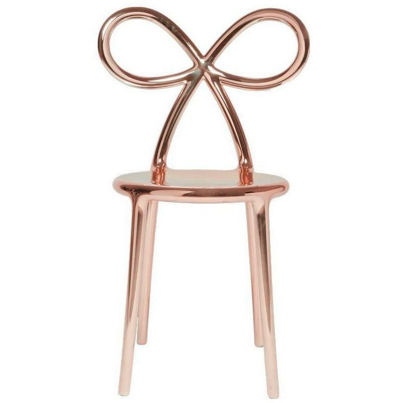 Qeeboo Ribbon Chair Metal Finish de Nika Zupanc, Pink Gold