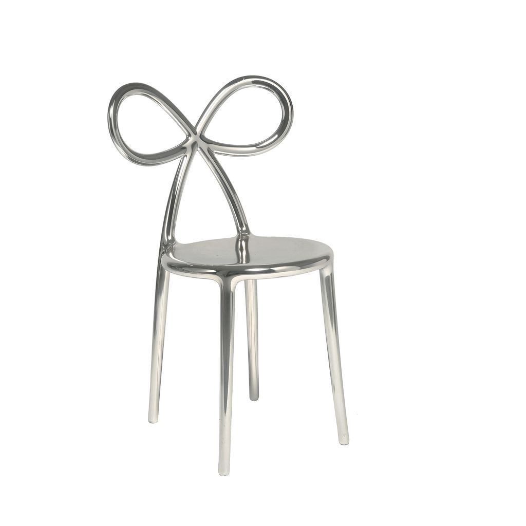 Qeeboo Ribbon Chair Metal Finish par Nika Zupanc, Silver