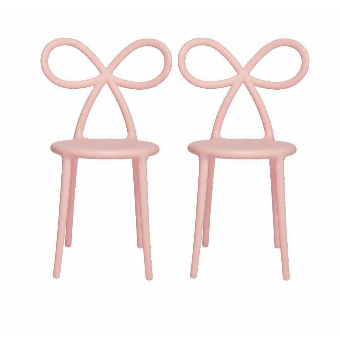 Nika Zupanc套装的Qeeboo丝带椅2，粉红色