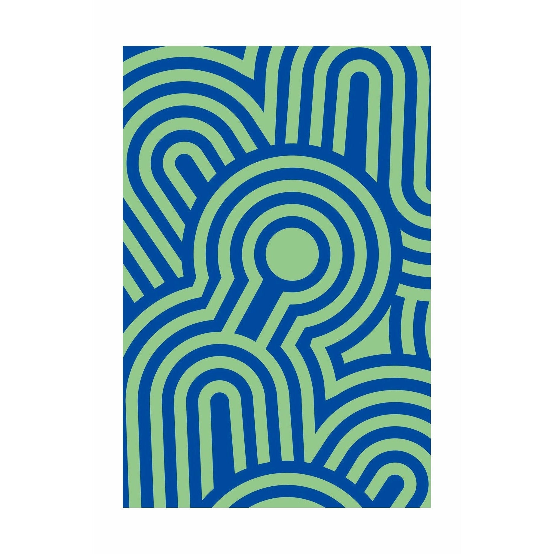 Qeeboo Stilema 6 Rug 200x300 cm, grøn/blå