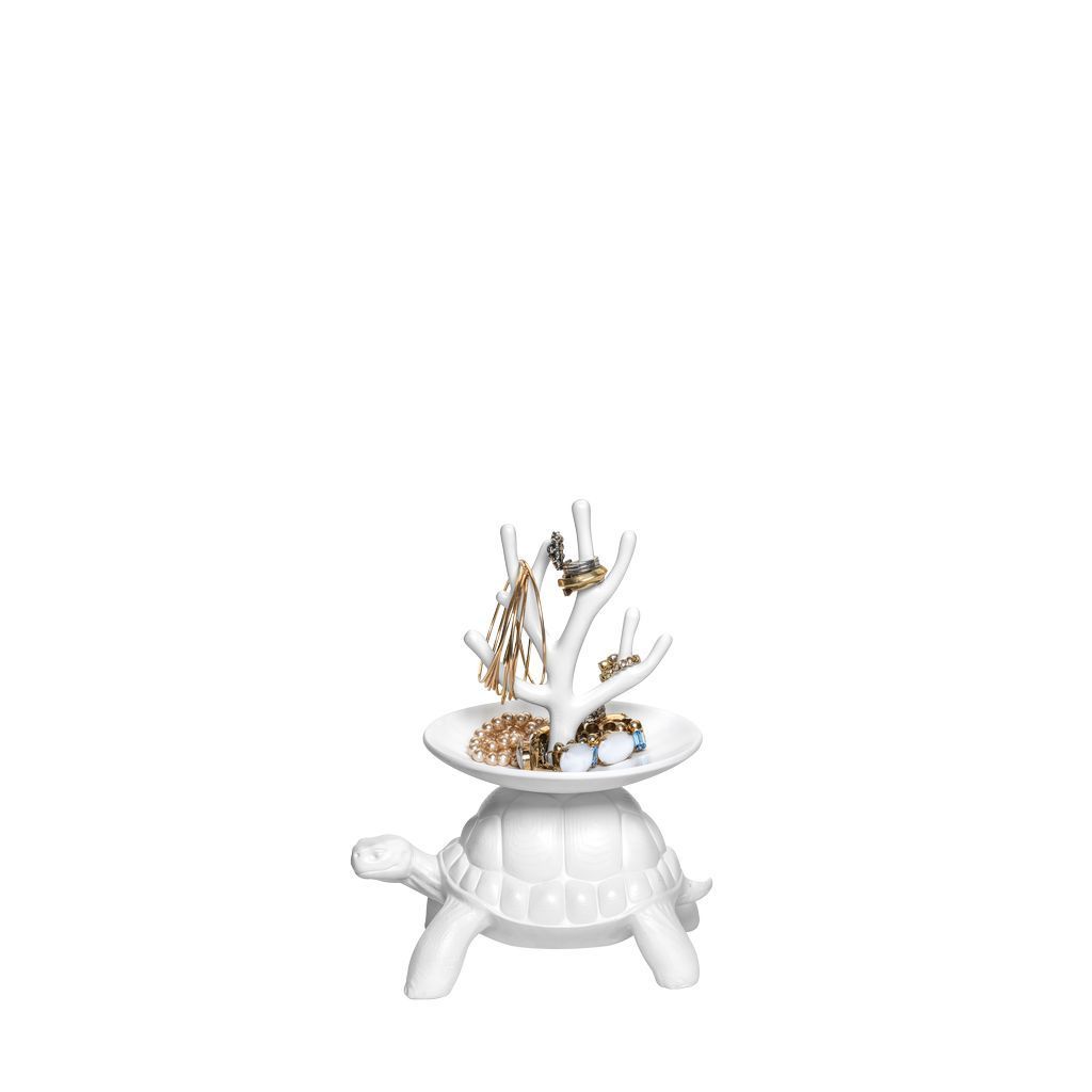 Qeeboo Turtle Carry Jewelry Tree Xs, blanc