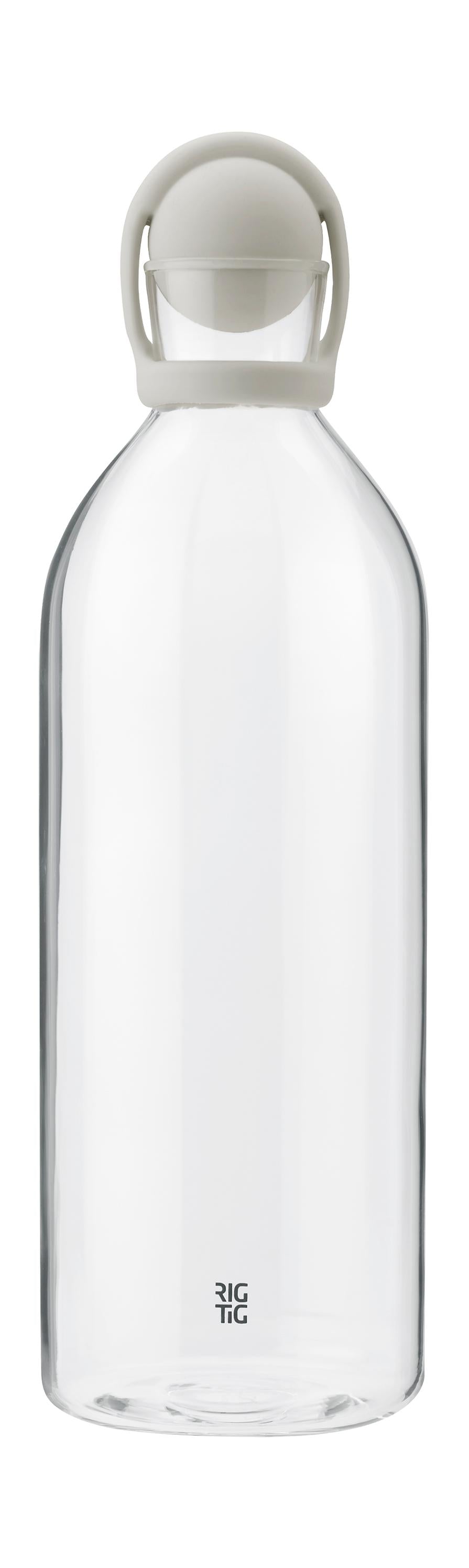钻机凉爽的玻璃瓶1,5升，浅灰色