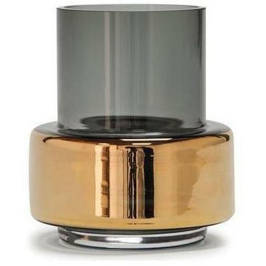 Ro Collection Hurricane No. 25 Tealight Holder, Smoked Grey + Gold
