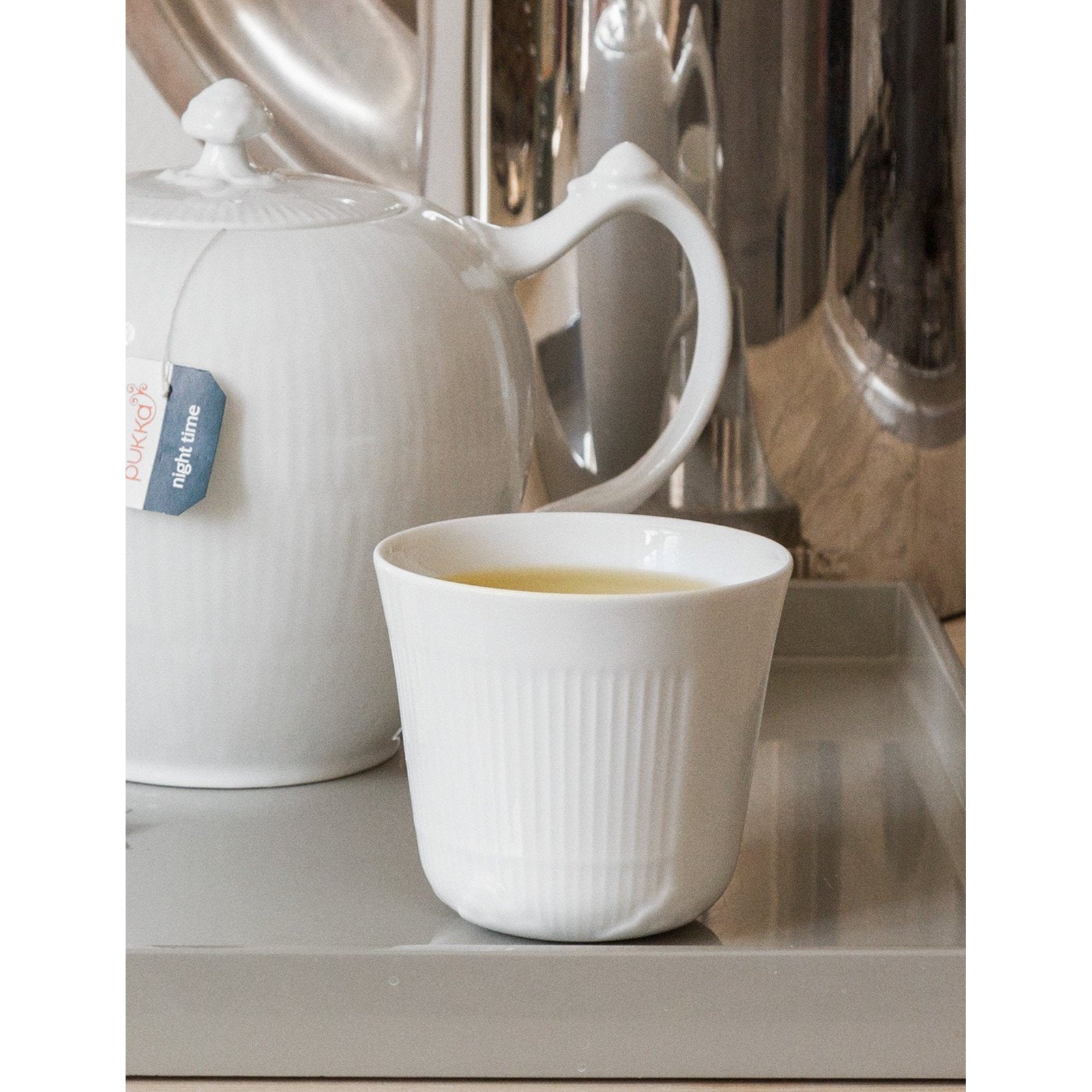 Royal Copenhagen White Fluled Teapot, 100cl