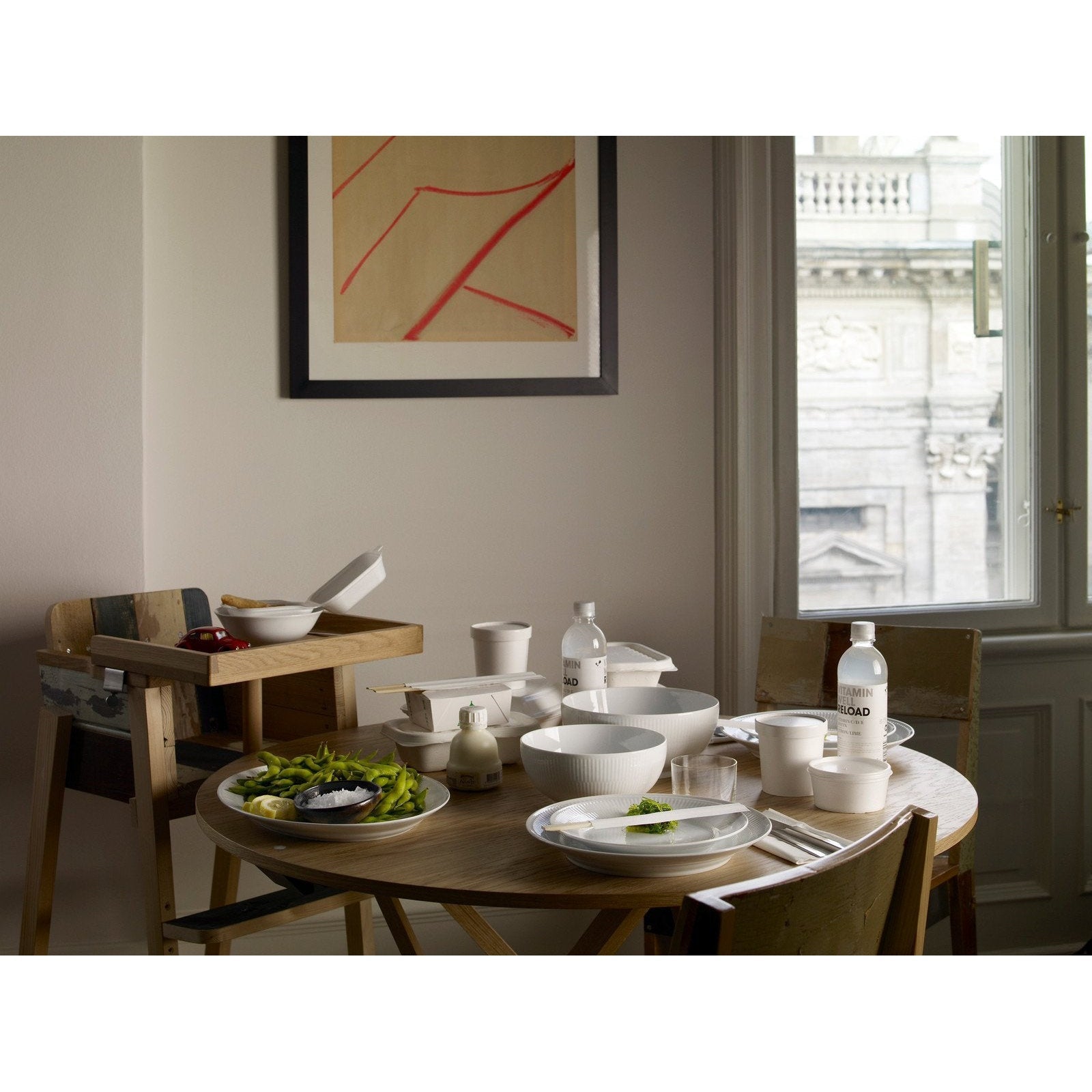 Royal Copenhagen Assiette à canneaux blancs, 22 cm