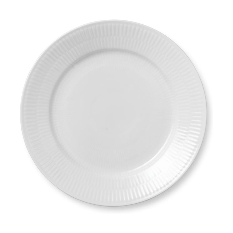 Royal Copenhagen White Flutsed Plate, 22cm