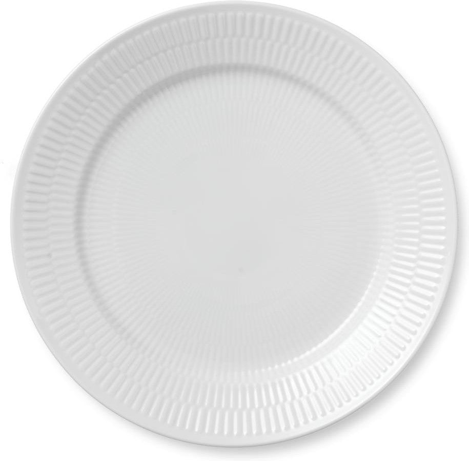 Royal Copenhagen White Flutsed Plate, 27cm