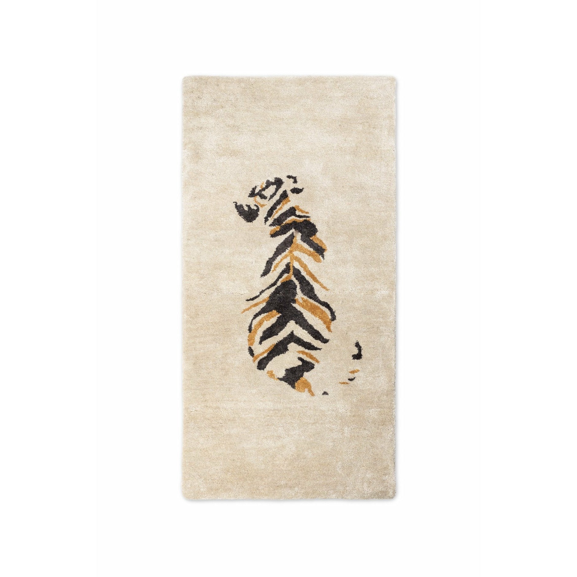 Tappeto tigre di tappeto con giungla solida, 65 x 135 cm