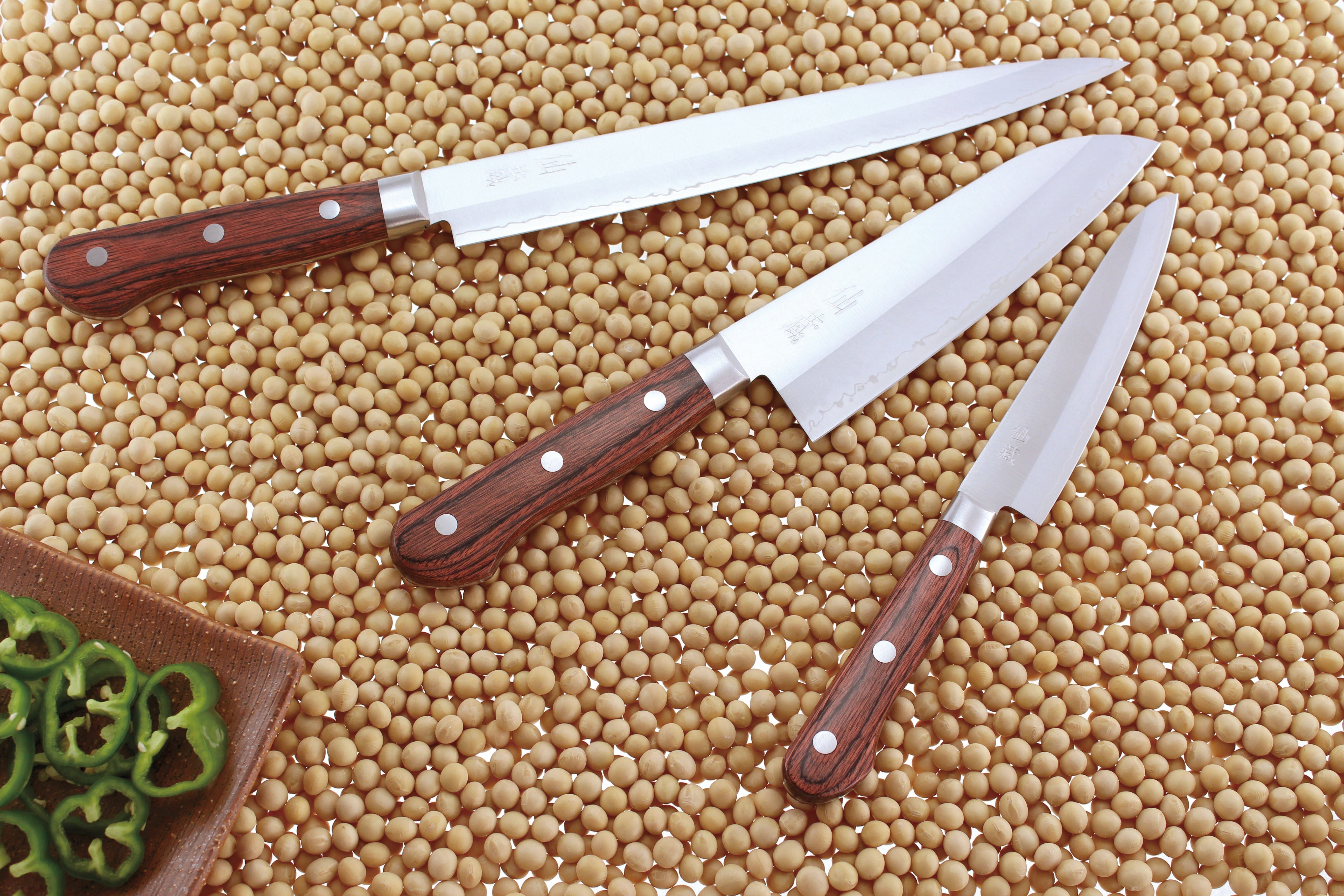 Senzo vêtu de 05 couteau de sashimi, 24 cm