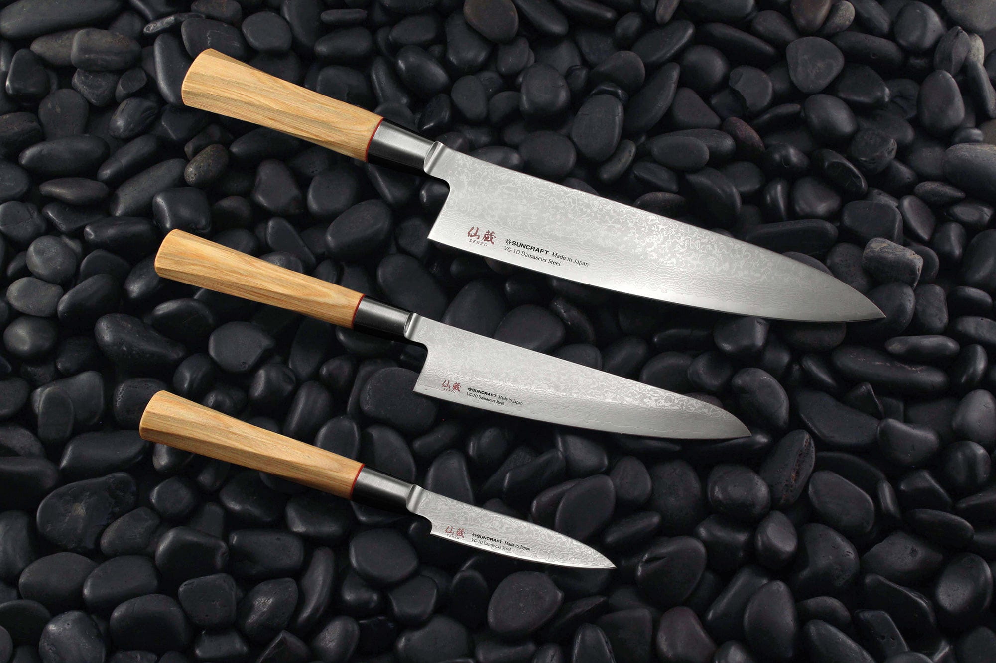 Senzo à 03 couteau Santoku, 14,3 cm