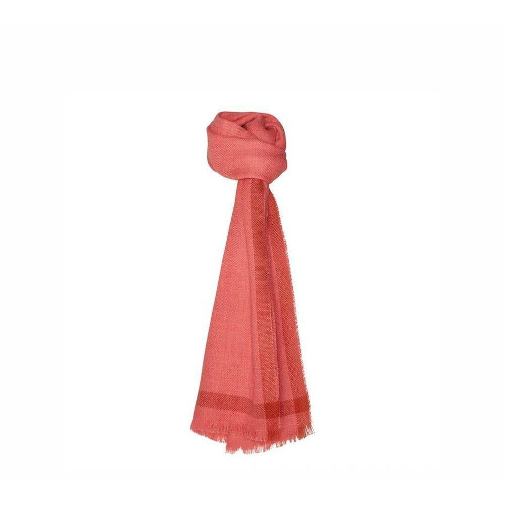Silkeborg Uldspinderi Rustieke grens sjaal, rood oranje