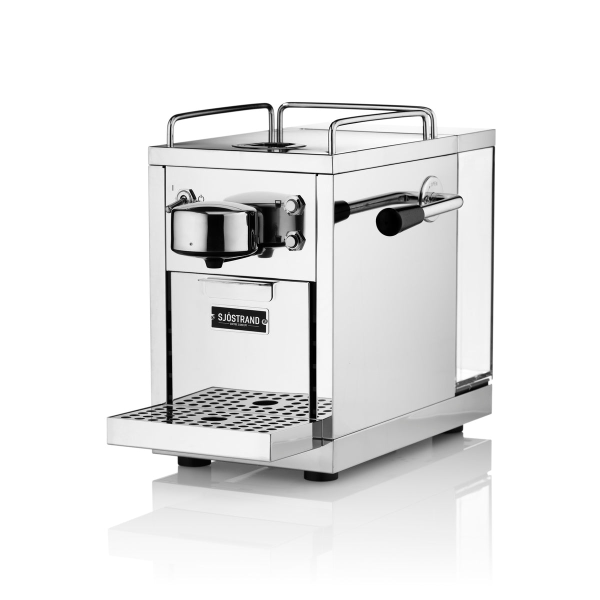 Sjöstrand Espresso -capsulemachine, roestvrij staal