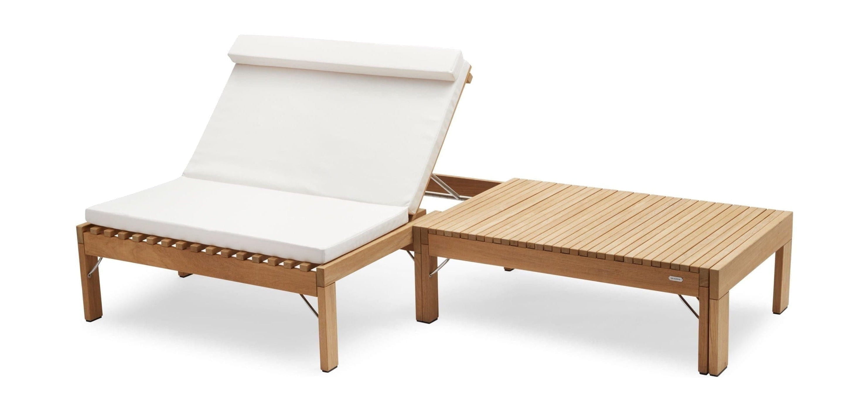 Riviera休息室椅子的Skagerak座垫，白色