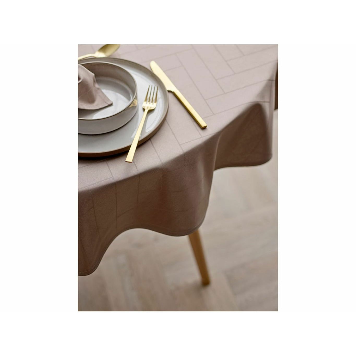 södahldia160瓷砖damask桌布，灰褐色