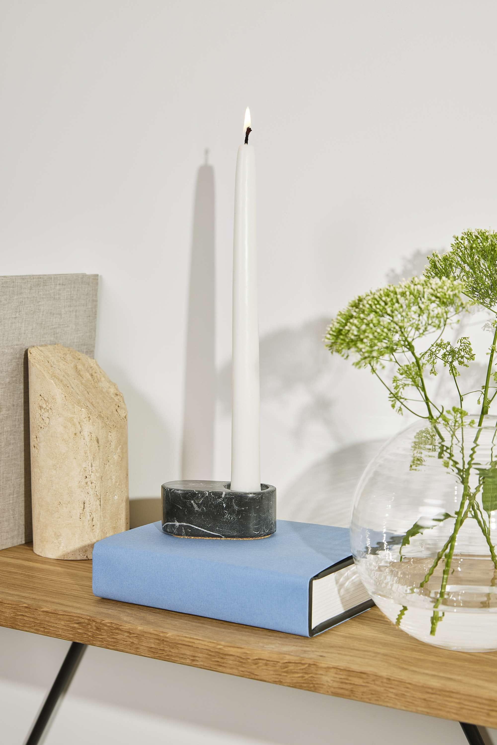春季哥本哈根ovaali蜡烛支架，白色