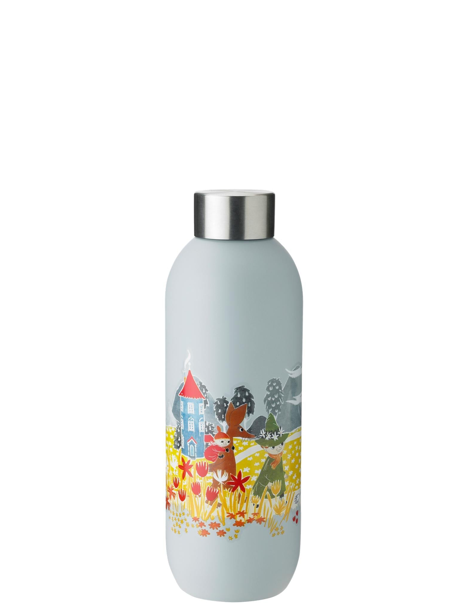 Stelton holder kjølig vannflaske 0,75 L, Moomin myk himmel