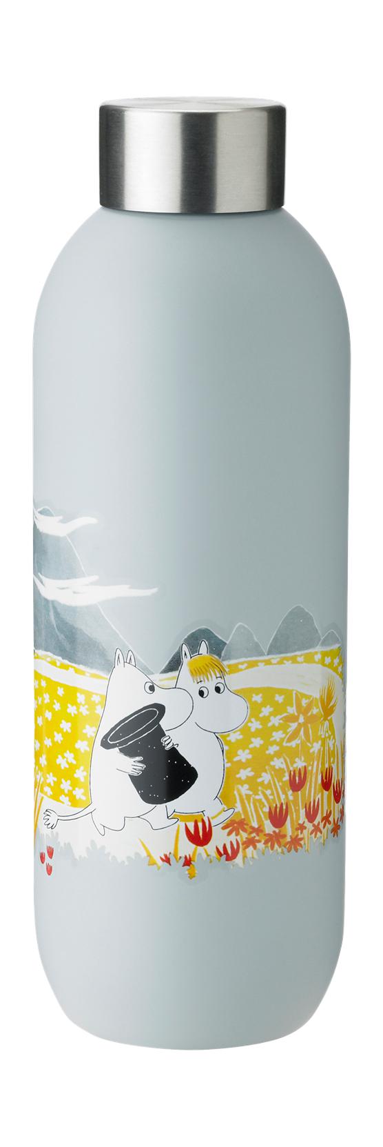 Stelton Hold kølig vandflaske 0,75 L, Moomin Soft Sky