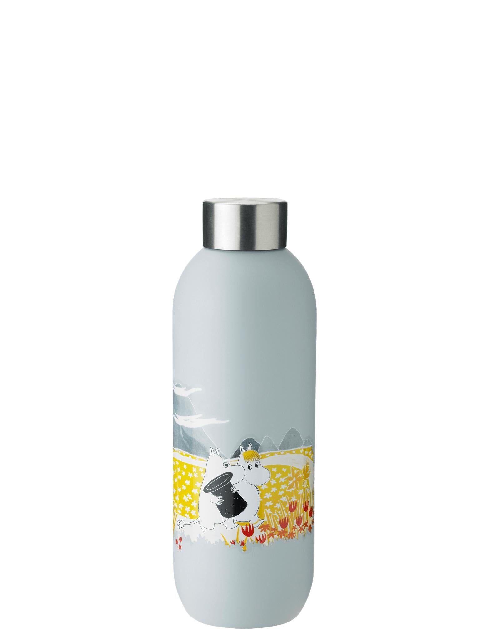 Stelton Keep Cool Wasserflasche 0,75 L, Mumin Soft Sky