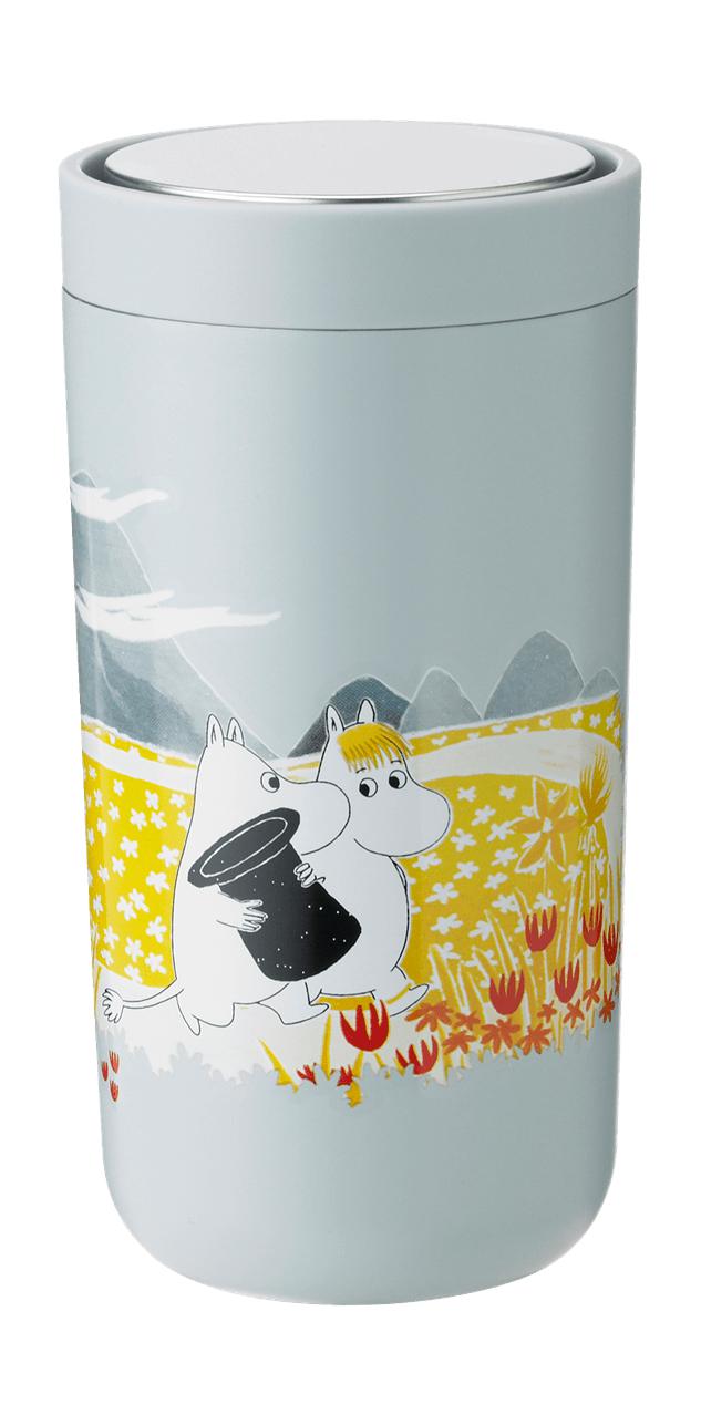 Stelton til að fara að smella Thermo Mug 0,2 L, Moomin Soft Sky