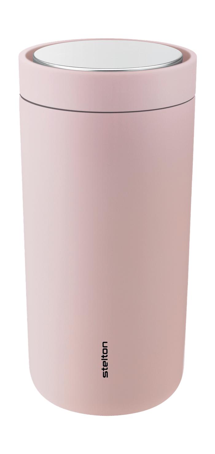 Stelton For at gå på klik Thermo Mug 0,4 L, Soft Rose