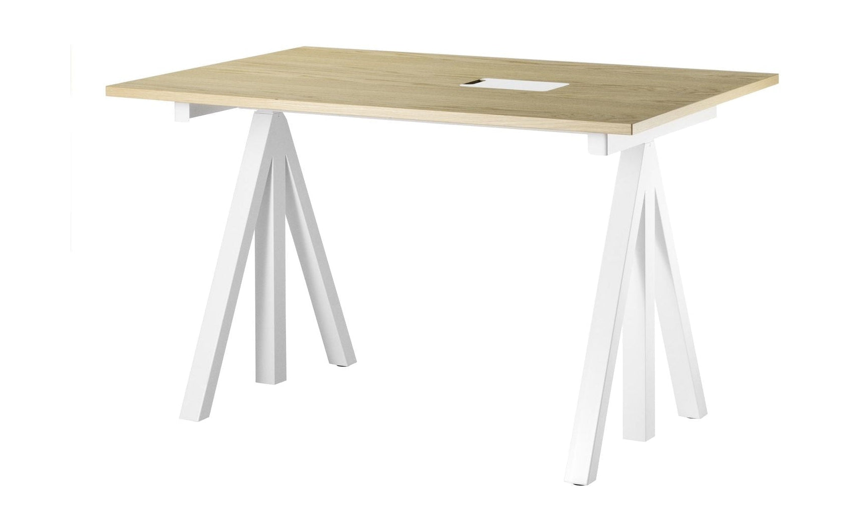String Furniture Height Adjustable Work Table Oak, 78x120 Cm